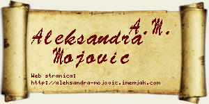 Aleksandra Mojović vizit kartica